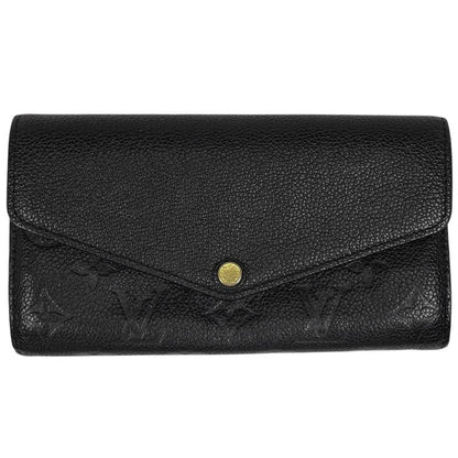 Louis Vuitton Portefeuille Sarah Long Fold Wallet Monogram Empreinte Noir Black