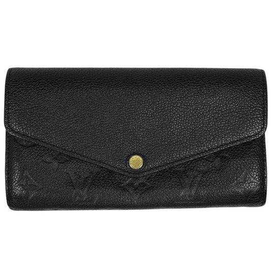 Louis Vuitton Portefeuille Sarah Long Fold Wallet Monogram Empreinte Noir Black