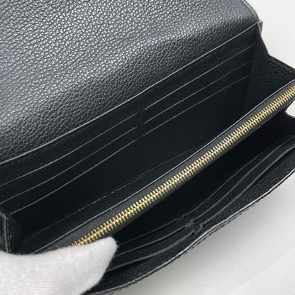 Louis Vuitton Portefeuille Sarah Long Fold Wallet Monogram Empreinte Noir Black
