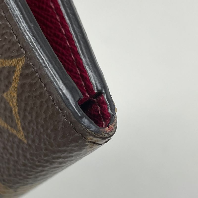 Louis Vuitton Portefeuille Emilie Fold Long Wallet Monogram Fuchsia M60697 Women