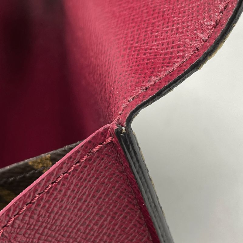Louis Vuitton Portefeuille Emilie Fold Long Wallet Monogram Fuchsia M60697 Women