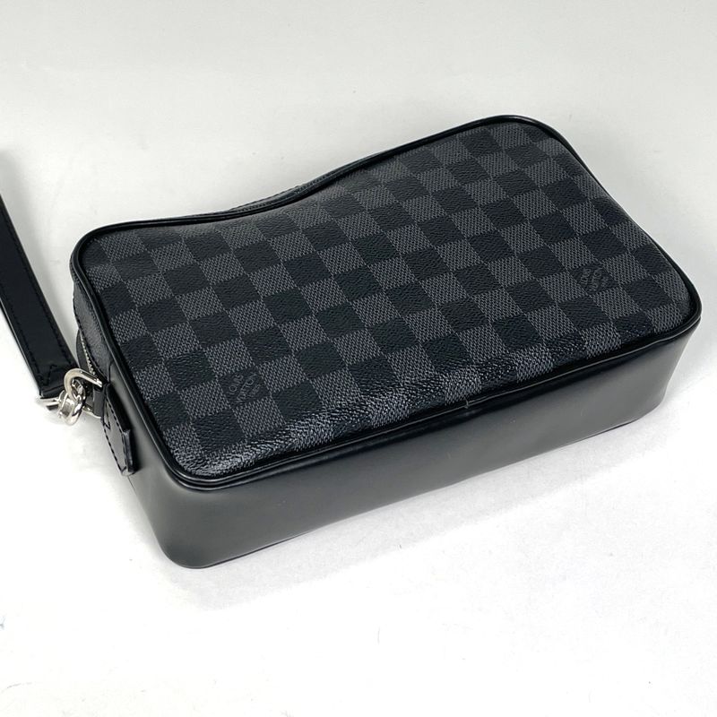 Louis Vuitton Pochette Casai Clutch Bag Second Bag Damier Graphite Noir Black