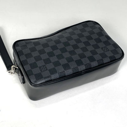 Louis Vuitton Pochette Casai Clutch Bag Second Bag Damier Graphite Noir Black