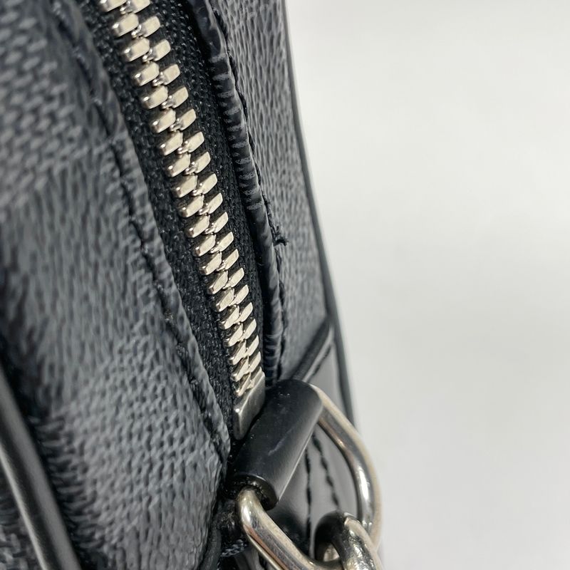 Louis Vuitton Pochette Casai Clutch Bag Second Bag Damier Graphite Noir Black