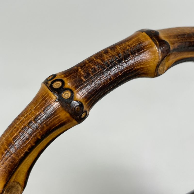 Gucci Bamboo Small Shopper Handbag 2WAY Shoulder Bag Handbag Leather Salmon