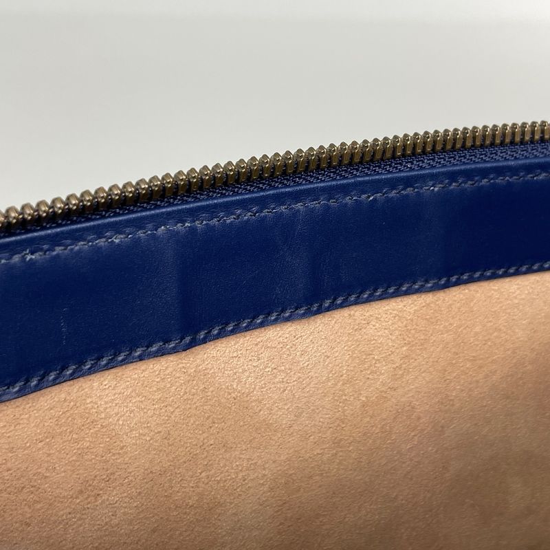 Gucci Ghost Shoulder Bag Clutch Bag Star Shoulder Bag Leather Navy 429004 Men's