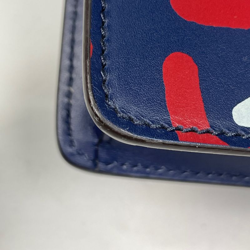 Gucci Ghost Shoulder Bag Clutch Bag Star Shoulder Bag Leather Navy 429004 Men's