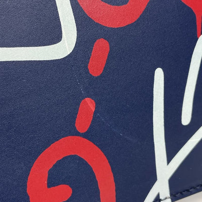 Gucci Ghost Shoulder Bag Clutch Bag Star Shoulder Bag Leather Navy 429004 Men's