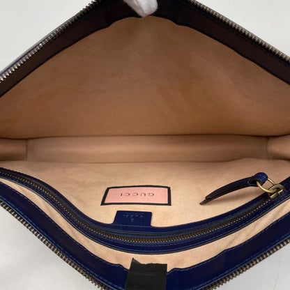 Gucci Ghost Shoulder Bag Clutch Bag Star Shoulder Bag Leather Navy 429004 Men's