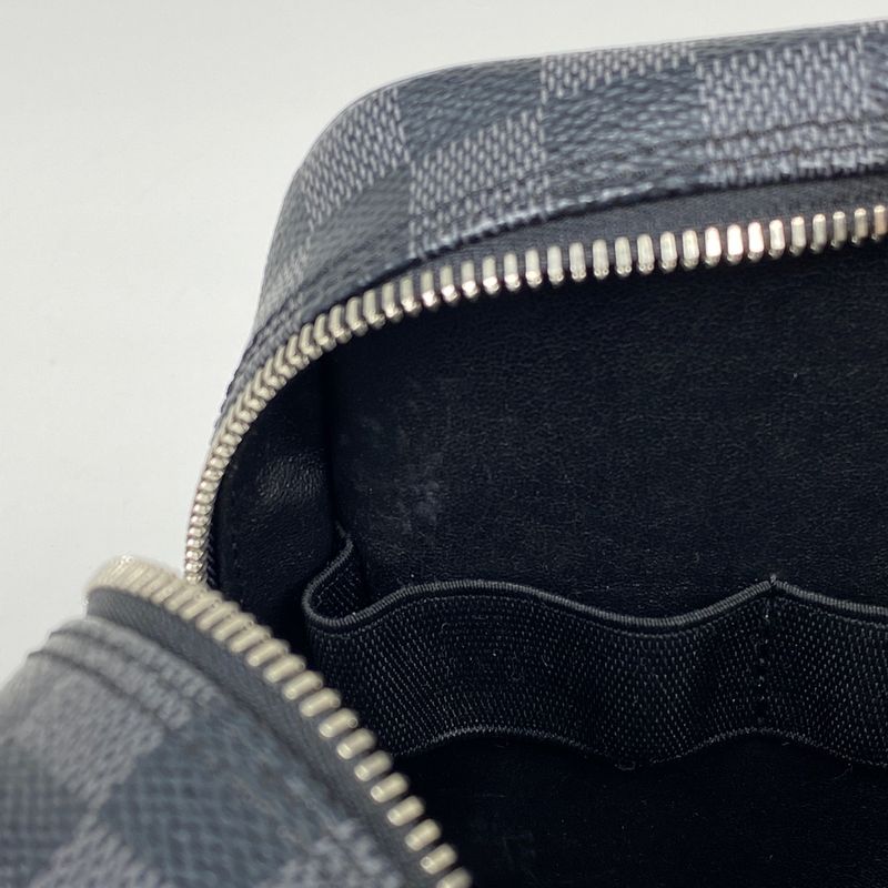 Louis Vuitton Trousse Toilette GM Travel Pouch Second Bag Damier Graphite Noir