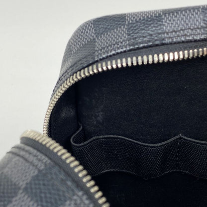 Louis Vuitton Trousse Toilette GM Travel Pouch Second Bag Damier Graphite Noir