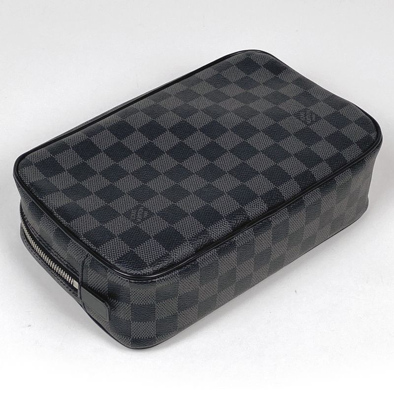 Louis Vuitton Trousse Toilette GM Travel Pouch Second Bag Damier Graphite Noir