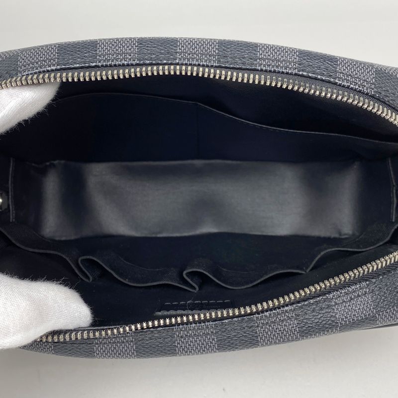 Louis Vuitton Trousse Toilette GM Travel Pouch Second Bag Damier Graphite Noir