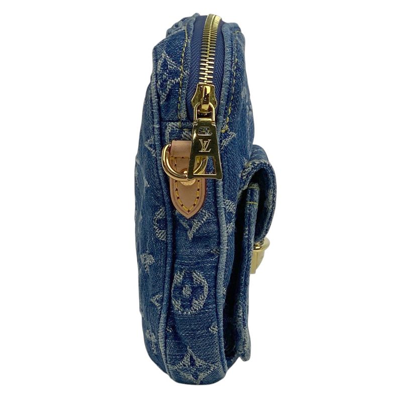 Louis Vuitton Pochette Fairfax Crossbody Shoulder Bag Monogram Denim Blue