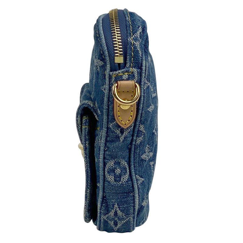 Louis Vuitton Pochette Fairfax Crossbody Shoulder Bag Monogram Denim Blue