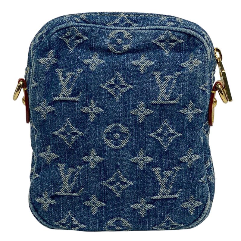 Louis Vuitton Pochette Fairfax Crossbody Shoulder Bag Monogram Denim Blue