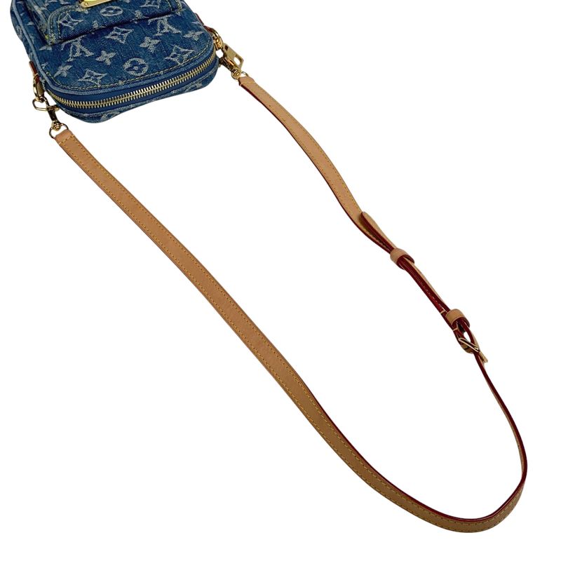 Louis Vuitton Pochette Fairfax Crossbody Shoulder Bag Monogram Denim Blue