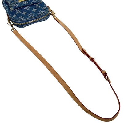 Louis Vuitton Pochette Fairfax Crossbody Shoulder Bag Monogram Denim Blue