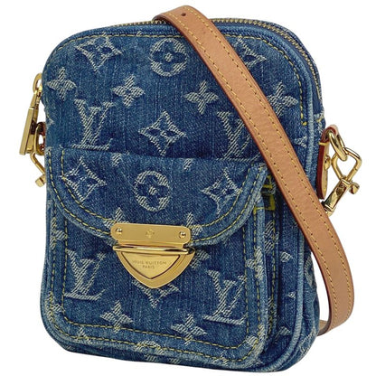 Louis Vuitton Pochette Fairfax Crossbody Shoulder Bag Monogram Denim Blue