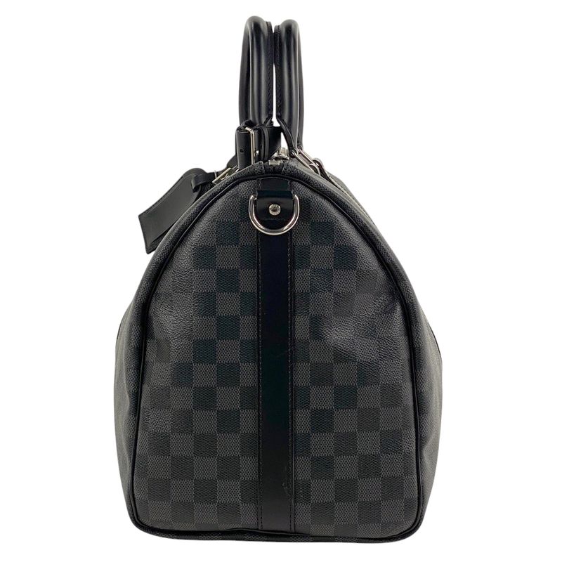 Louis Vuitton Keepall Bandouliere 45 Travel Boston Bag Damier Graphite Noir