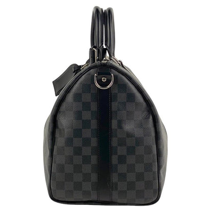 Louis Vuitton Keepall Bandouliere 45 Travel Boston Bag Damier Graphite Noir