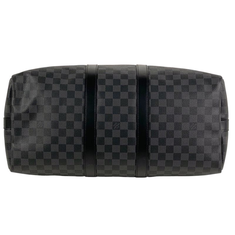 Louis Vuitton Keepall Bandouliere 45 Travel Boston Bag Damier Graphite Noir