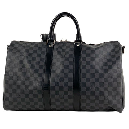 Louis Vuitton Keepall Bandouliere 45 Travel Boston Bag Damier Graphite Noir
