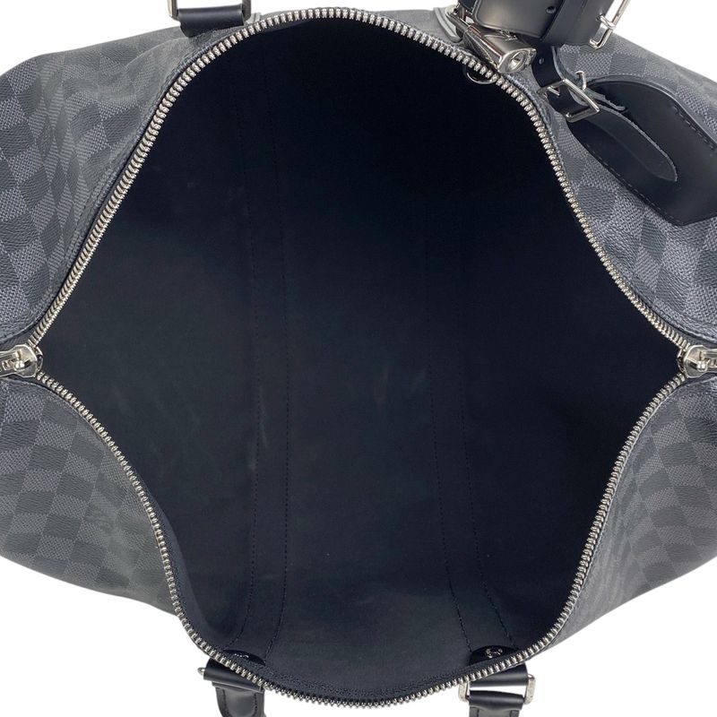 Louis Vuitton Keepall Bandouliere 45 Travel Boston Bag Damier Graphite Noir