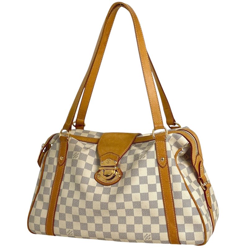 Louis Vuitton Stresa PM Handbag Tote Shoulder Bag Damier Azure White N42220