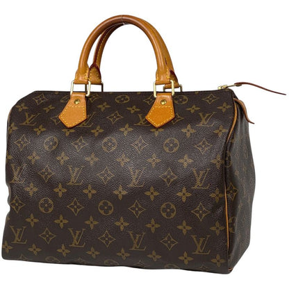 Louis Vuitton Speedy 30 Boston Bag Commuter Handbag Monogram Brown M41526 Women