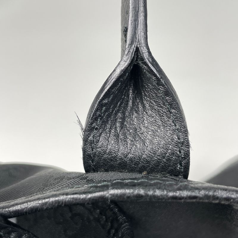 Gucci GG Pattern Tote Shoulder Bag Sherry Line Web Tote Bag Nylon Black 293589