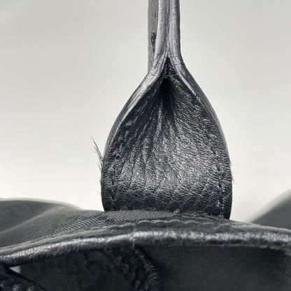 Gucci GG Pattern Tote Shoulder Bag Sherry Line Web Tote Bag Nylon Black 293589