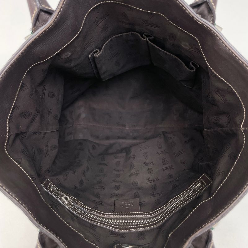 Gucci GG Pattern Tote Shoulder Bag Sherry Line Web Tote Bag GG Canvas Brown