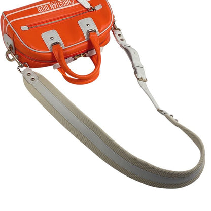 Christian DIOR Logo Handbag Vibe Bow Ring Bag 2WAY Shoulder Bag Handbag Leather