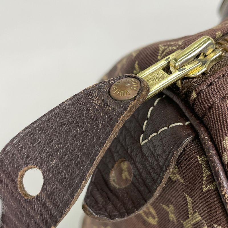 Louis Vuitton Speedy 30 Boston Bag Handbag Monogram Mini Lin Ebène M95224 Women