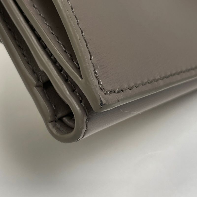 Celine Triomphe Trifold Wallet With Mini Coin Case Leather Glaze Women