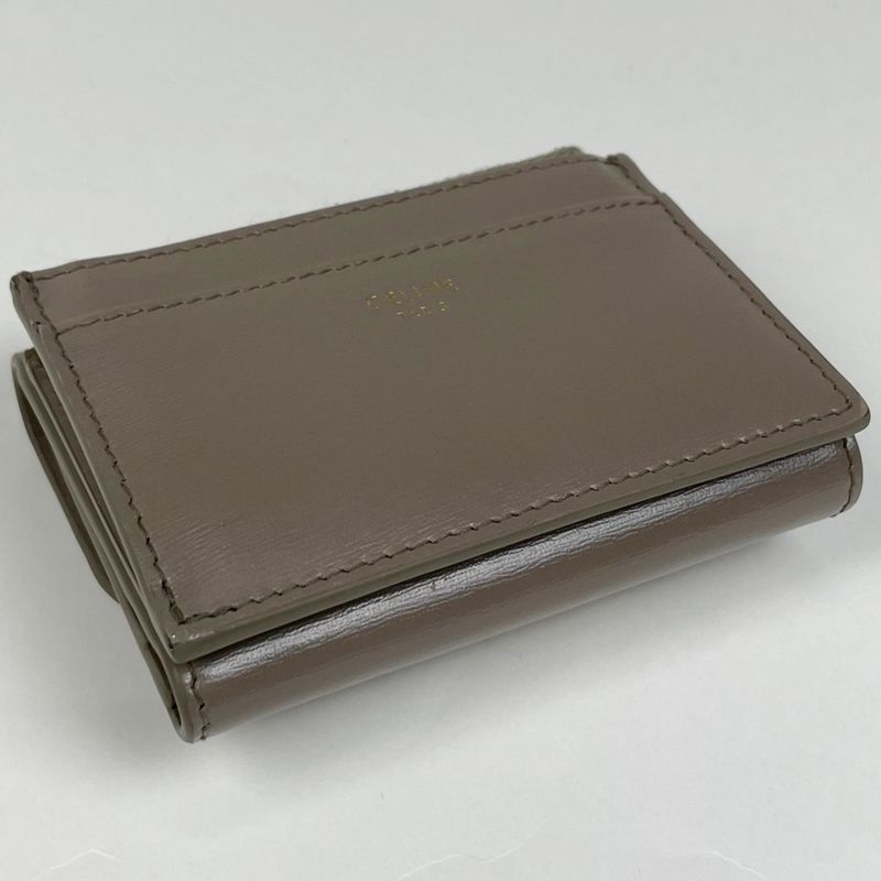 Celine Triomphe Trifold Wallet With Mini Coin Case Leather Glaze Women