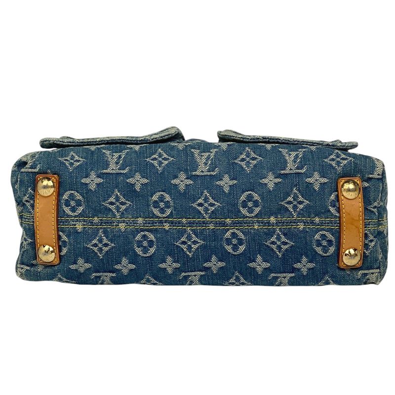 Louis Vuitton Baggy PM Shoulder Handbag One Shoulder Bag Monogram Denim Blue