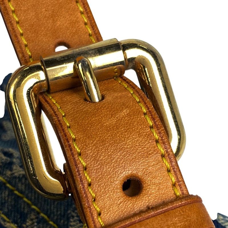 Louis Vuitton Baggy PM Shoulder Handbag One Shoulder Bag Monogram Denim Blue