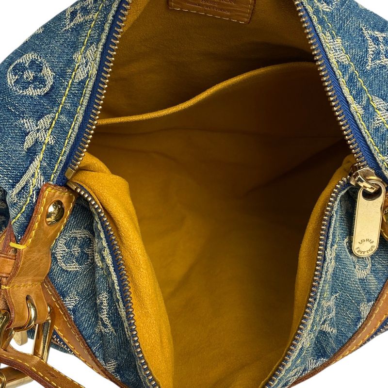 Louis Vuitton Baggy PM Shoulder Handbag One Shoulder Bag Monogram Denim Blue