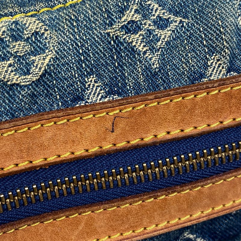 Louis Vuitton Baggy PM Shoulder Handbag One Shoulder Bag Monogram Denim Blue