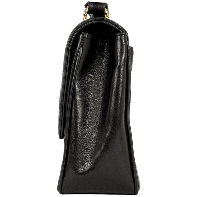 Chanel Coco Mark Shoulder Bag Matelasse Shoulder Bag Leather Black Women