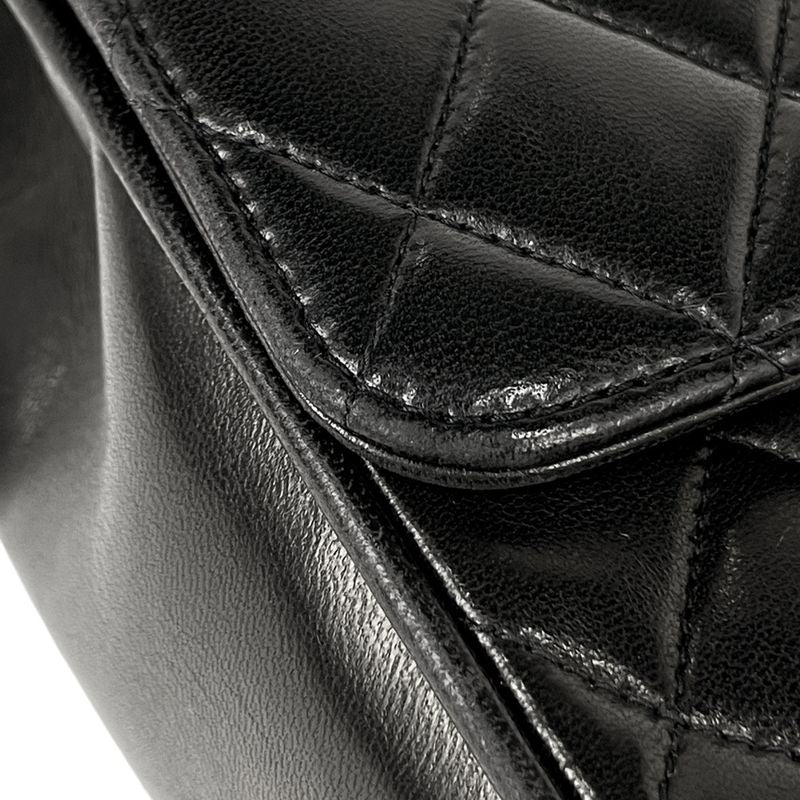 Chanel Coco Mark Shoulder Bag Matelasse Shoulder Bag Leather Black Women