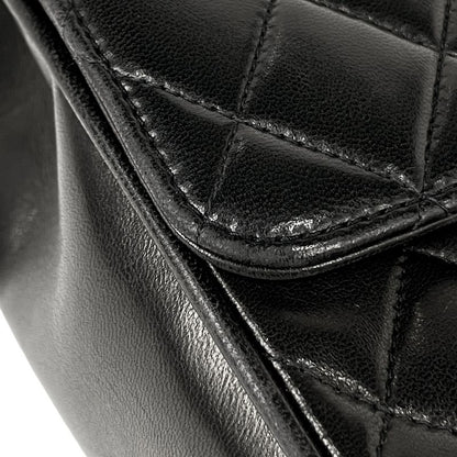 Chanel Coco Mark Shoulder Bag Matelasse Shoulder Bag Leather Black Women