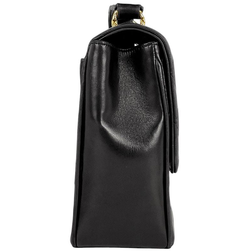 Chanel Coco Mark Shoulder Bag Matelasse Shoulder Bag Leather Black Women