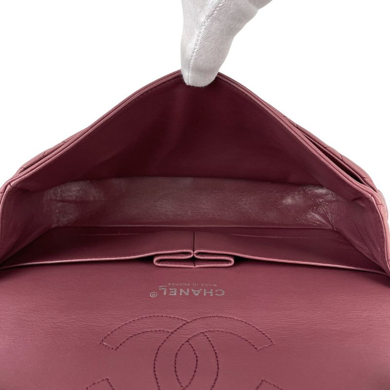 Chanel Matelasse W Flap Chain Shoulder Bag Coco Mark Shoulder Bag Leather Wine