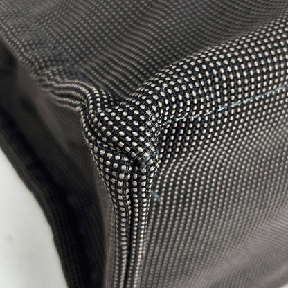 Hermes Her Line MM Handbag Tote Bag Nylon Canvas Gray Ladies