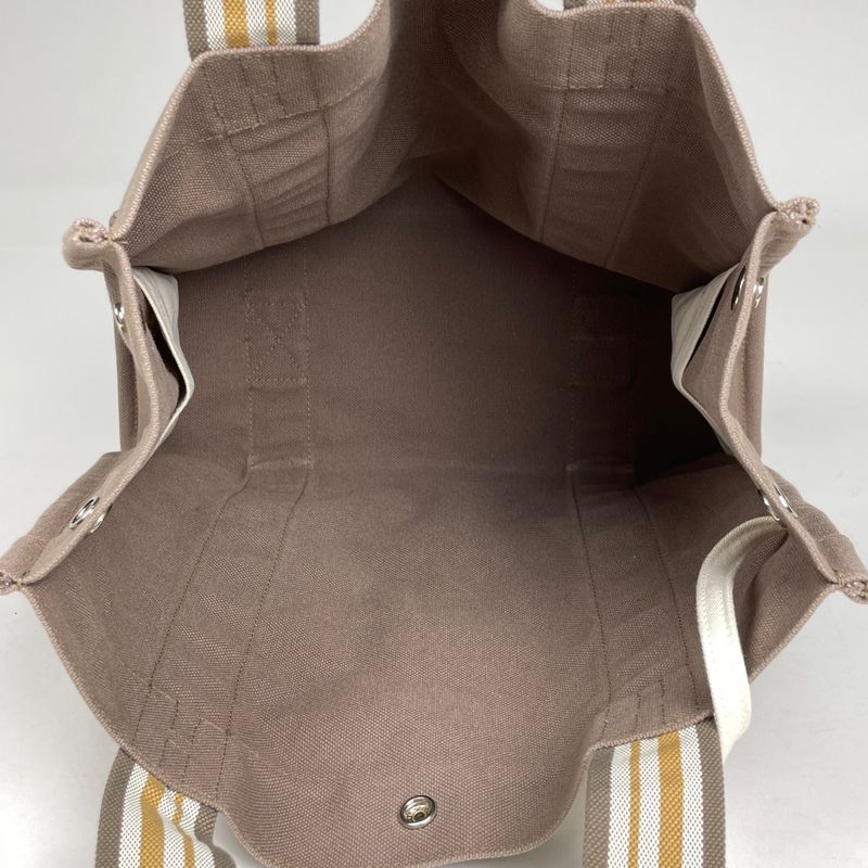 Hermes Sac De Plage Nomade PM Escale Handbag Tote Canvas Brown Women