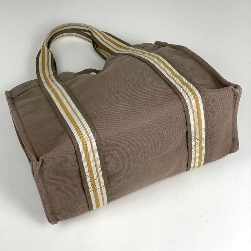 Hermes Sac De Plage Nomade PM Escale Handbag Tote Canvas Brown Women