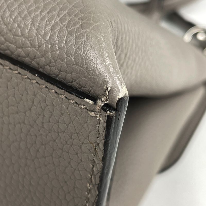 Gucci Bamboo Daily Handbag 2WAY Shoulder Bag Handbag Leather Gray 392013 Women